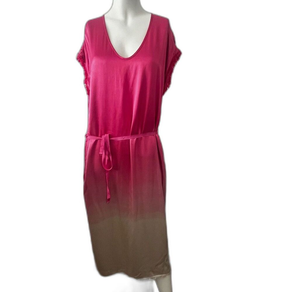 Raquel Allegra Pink Dress 0 Dante Satin Dipped Cherise Regency Coquette Romantic